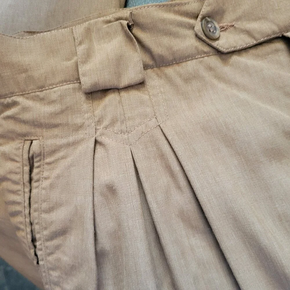 Basile Italian Pants Made Italy Brown Trousers sz 52 Large Men's Chic Milanese